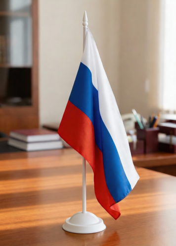 Флагшток настольный белый пластик (1 шток)