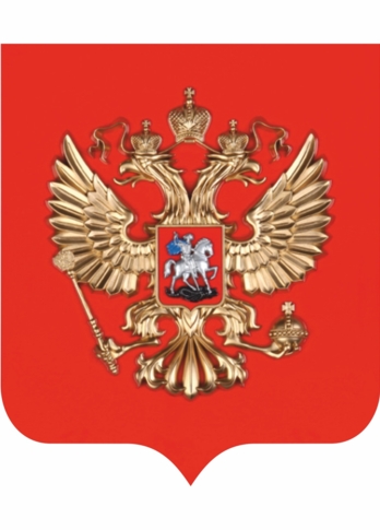Герб РФ настенный основа ПВХ пластик, печать сублимационная (без рамки) (55 * 65см)
